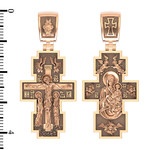 Крест из красного золота 585 пробы