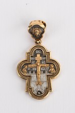 Крест из красного золота 585 пробы