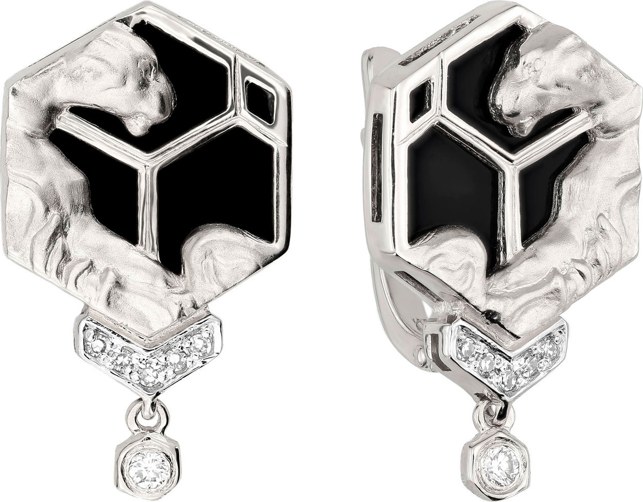 Серьги Hexagon