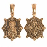 Нательная икона из красного золота 585 пробы