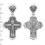 Крест из белого золота 585 пробы
