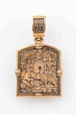 Нательная икона из красного золота 585 пробы