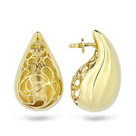 Серьги-пусеты BOTTEGA из лимонного золота 585 пробы