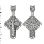Крест из белого золота 585 пробы