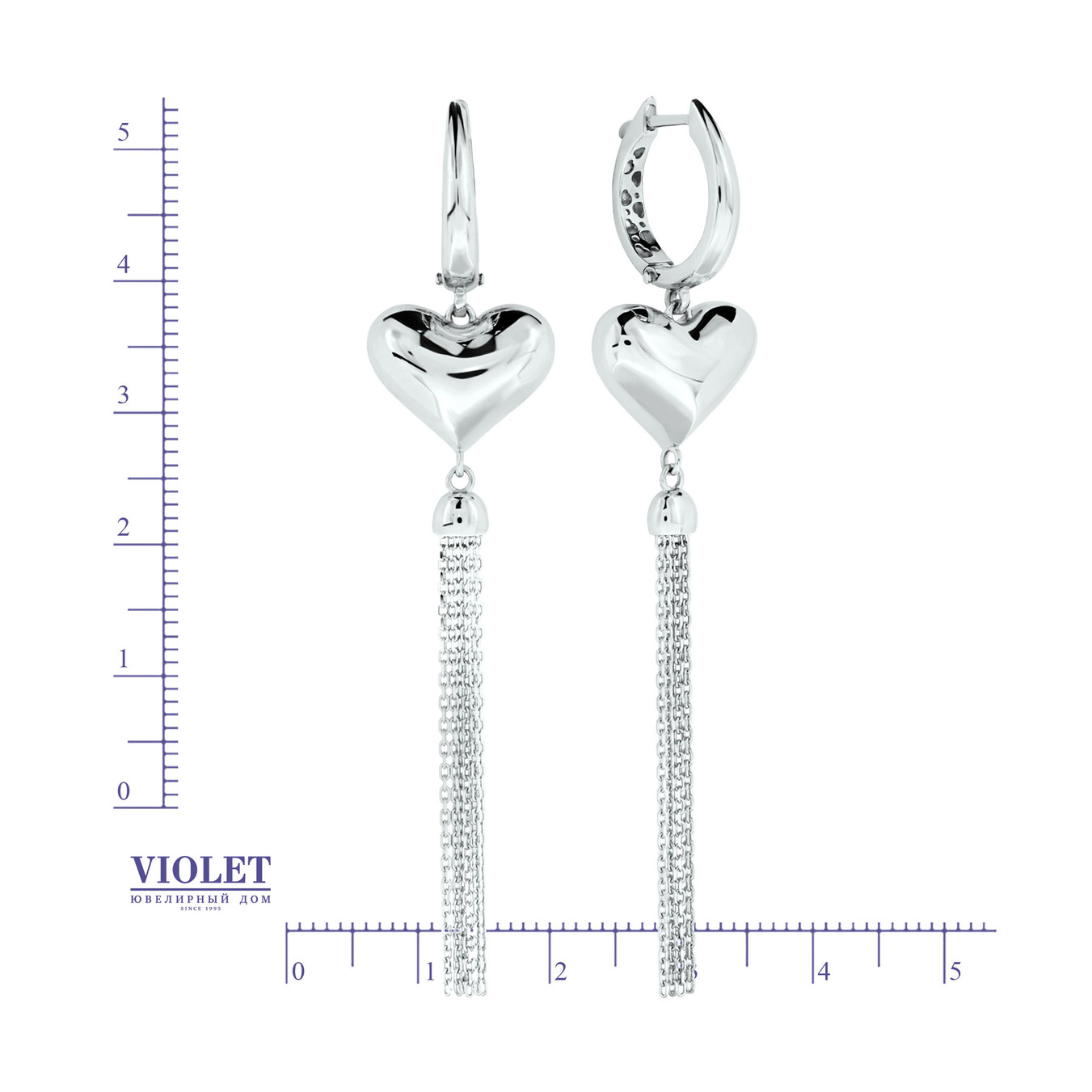 Серьги из белого золота 585 пробы