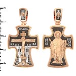 Крест из красного золота 585 пробы