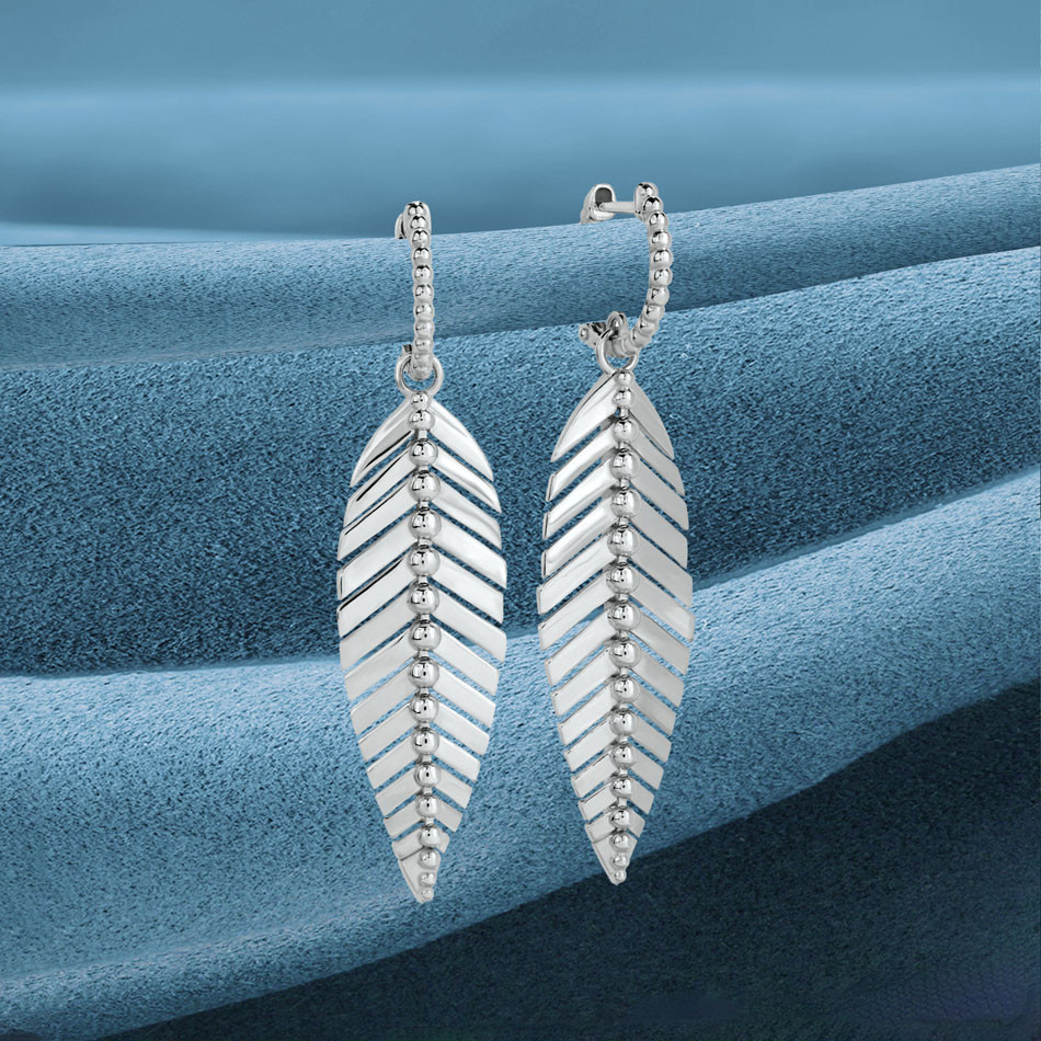 Серьги из белого золота 585 пробы