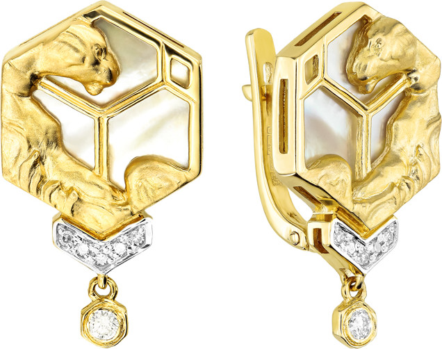 Серьги Hexagon