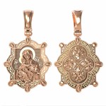 Нательная икона из красного золота 585 пробы