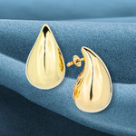 Серьги-пусеты BOTTEGA из лимонного золота 585 пробы