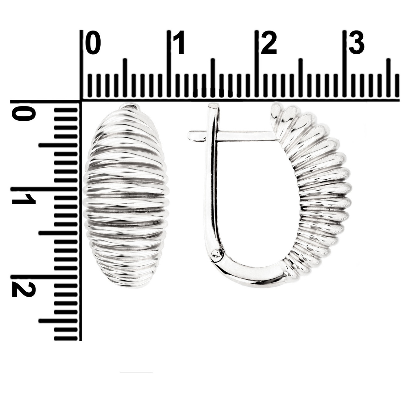 Серьги TRANSFORME из белого золота 585 пробы