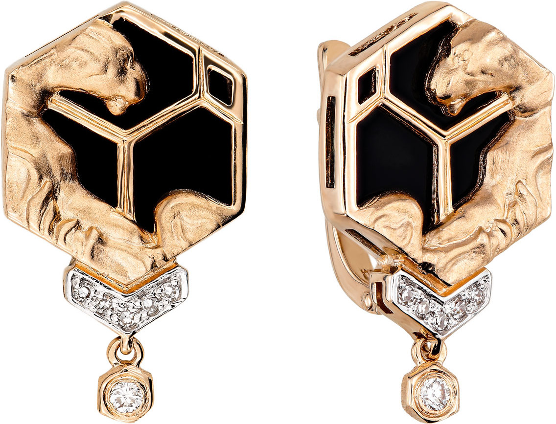 Серьги Hexagon
